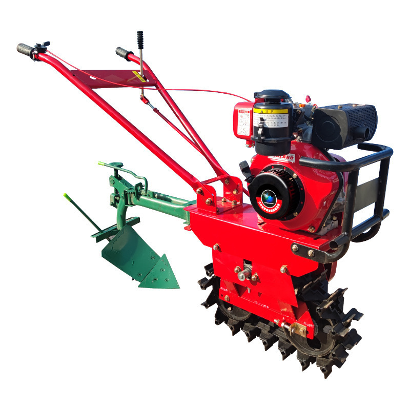 Little Red Bull's new chain track field machine with flip plow version orchard sowing hoe machine greenhouse pastoral ditching m