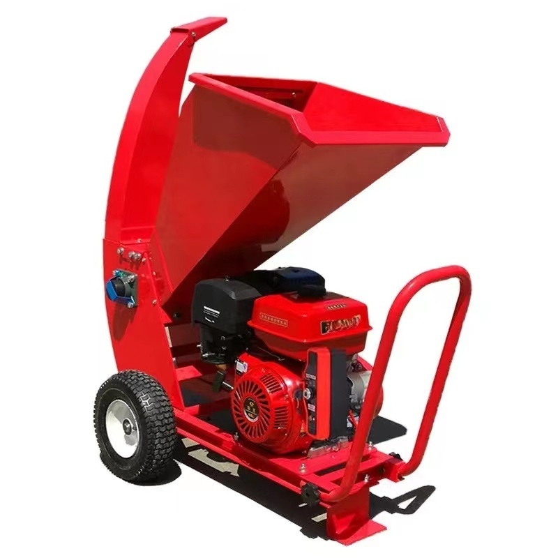 Gasoline wood branch shredder Small household diesel engine dry and wet mobile garden electric orchard shredder