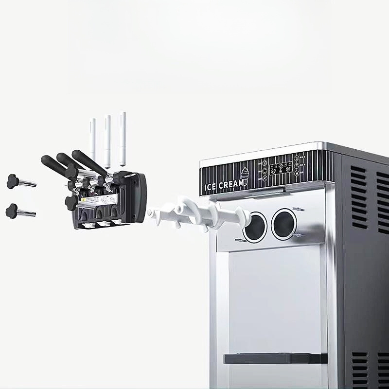 Humanized design swirl freeze ice cream machine liquid nitrogen ice cream machine machine for ice cream