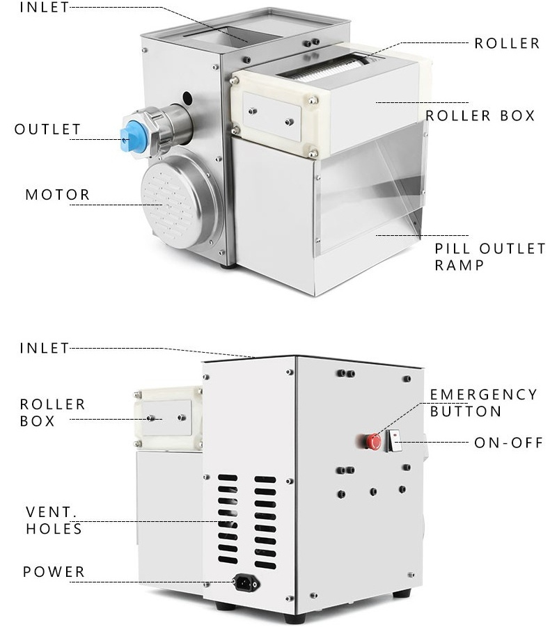 Automatic pill making machine Semi-automatic pearl taro round tapioca ball forming machine