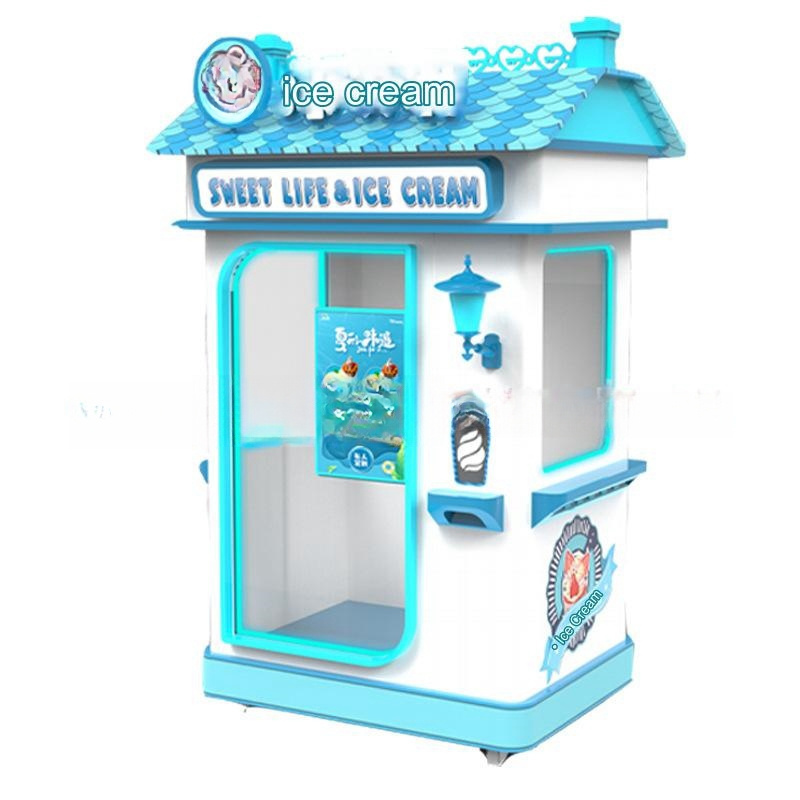 Automatic cleaning ice cream machine intelligent remote control ice cream vending machine