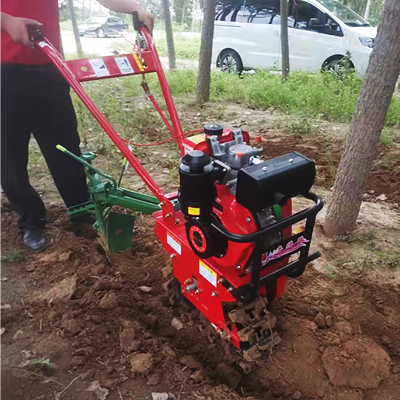 Little Red Bull's new chain track field machine with flip plow version orchard sowing hoe machine greenhouse pastoral ditching m