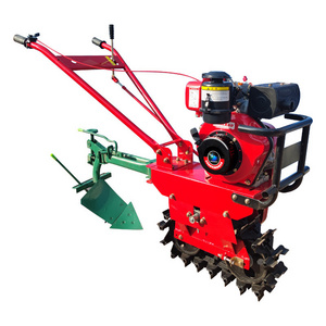 Orchard Greenhouse Ditching Fertilization Plow Machine Household Farmland Ditching Machine Provided 90 Cultivator Diesel