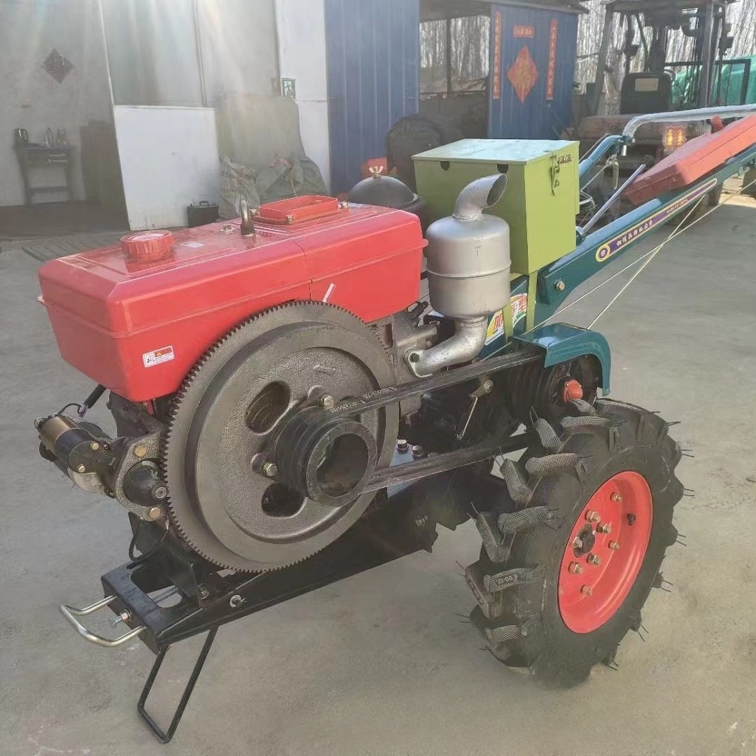 machine agricole de labour walking tractor Productivity 3 ha/h 12hp diesel engine for walking tractor