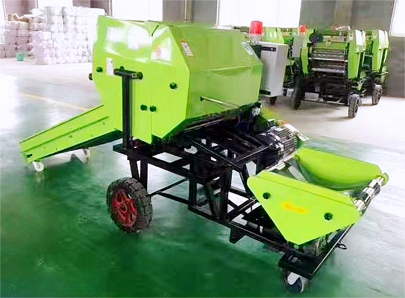 Fully automatic silage hydraulic baler Mobile silage baler Green straw crushing and baling machine