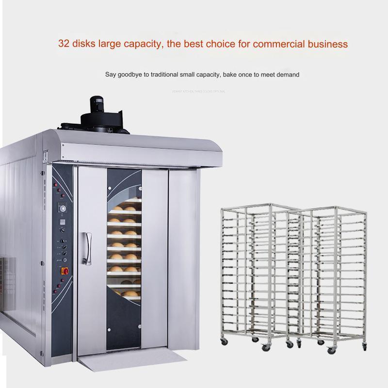 Hot Air Bake Crackers Gas Oven Philippines Diesel Oil Rotary Bakery Baker Oven 32 Tray Cina for Bread