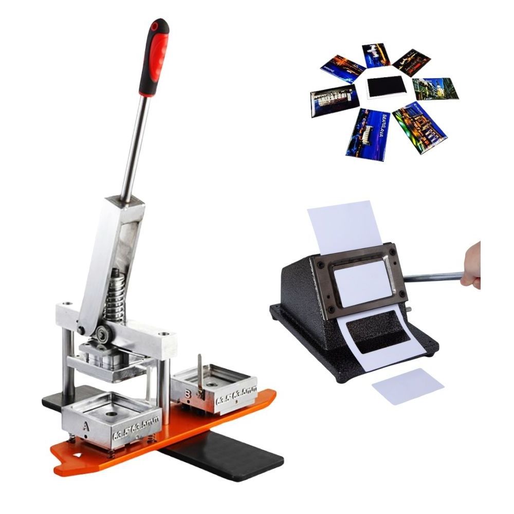 Pvc card cutting machine pin badge making machine magnet photo making machine