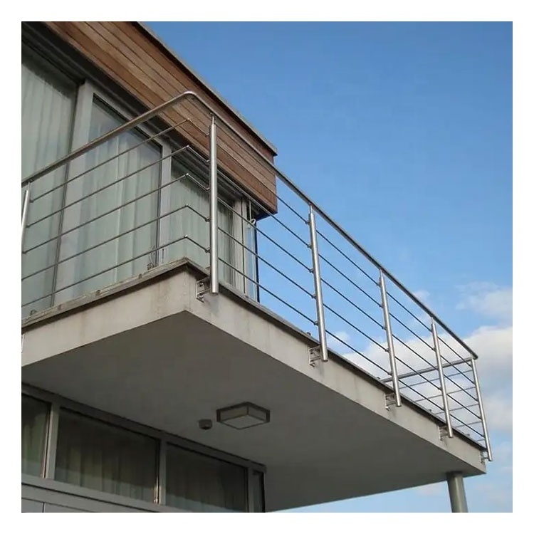 High Quality Stainless Steel 316 Grade Mirror Finish Railing For Porch Stair Balcony Handrail