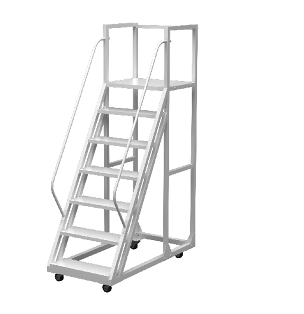 Xinde Steel Assemble Ladders And Scaffolding Warehouse Safety Rolling Mobile Work Platform Ladder With Handrails