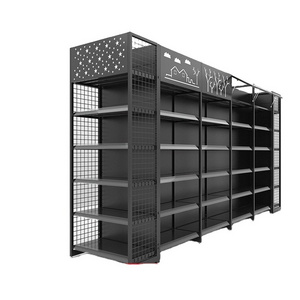 Steel&Wood Shelves For Retail Store Column Rack Customized Wall Shelf Floor Standing Displays Retail Display Shelves