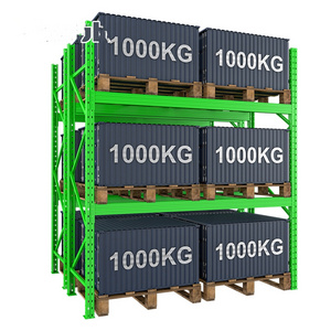 Custom Heavy Duty Shelving 1000-5000kg Layer Garage Black 4 Tier Warehouse Storage Metal Stacking Shelf