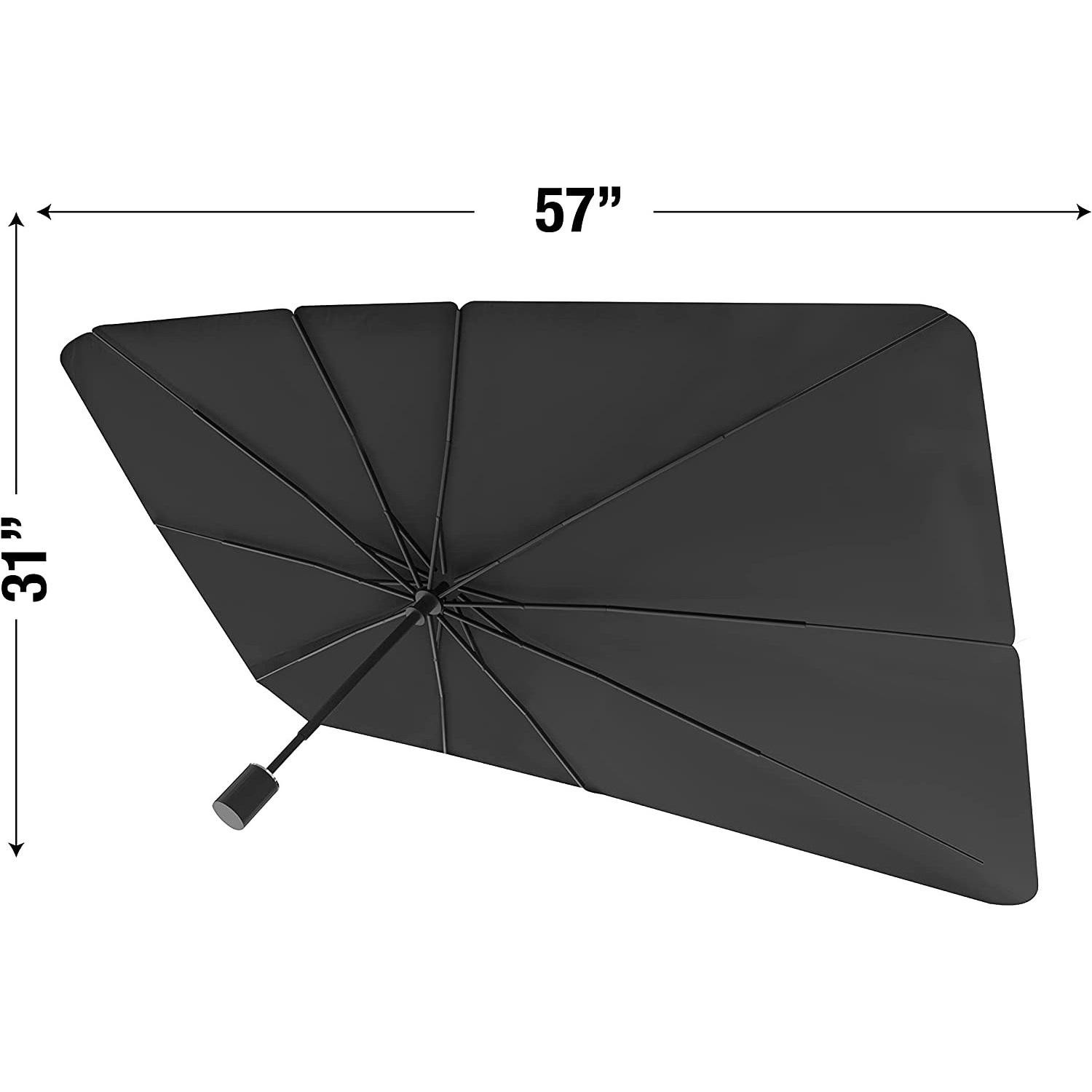 Umbrella sunshade can be customized with a variety of car logo telescopic sunscreen and thermal insulation sunshade