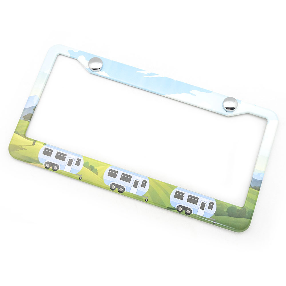 American size customized special design graphics aluminum alloy unique license plate frame