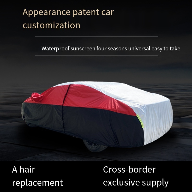 New energy car car clothes car cover 210d Oxford cloth dust, stain, waterproof sunscreen, rain, heat insulation coated silver