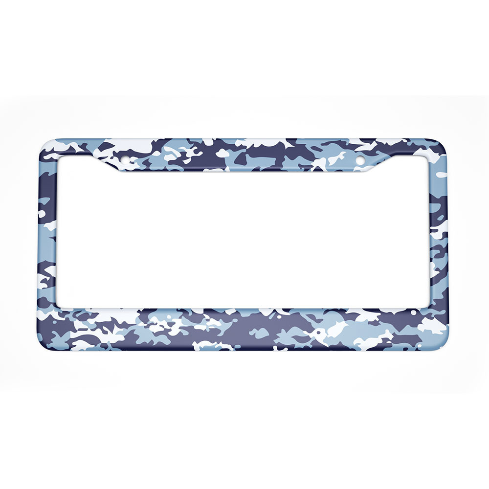 American standard size can be customized with aluminum alloy printing pattern license plate frame