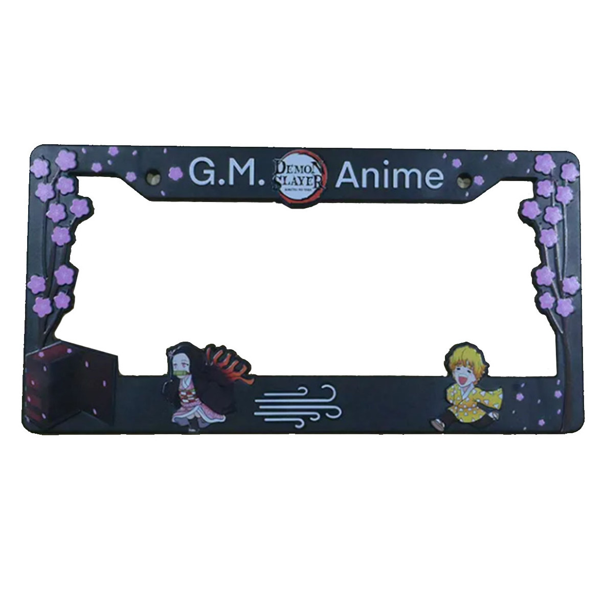 Hot plastic customizable black motorcycle license plate frame