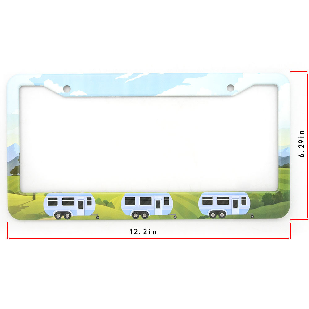 American size customized special design graphics aluminum alloy unique license plate frame