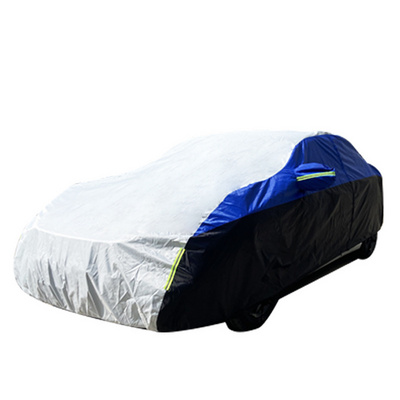 New energy car car clothes car cover 210d Oxford cloth dust, stain, waterproof sunscreen, rain, heat insulation coated silver