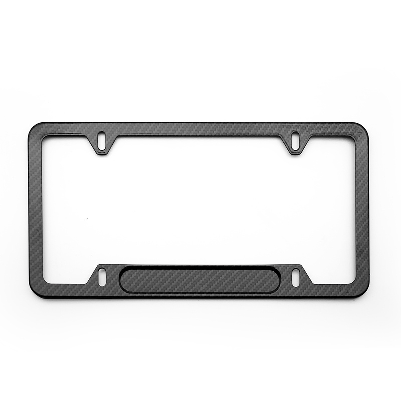 Top quality american license plates frames aluminum carbon fiber surface license plate frame usa custom license plate  cover