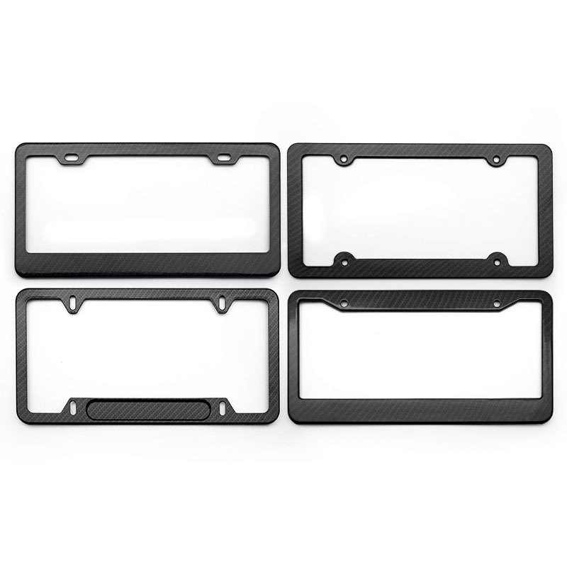 Top quality american license plates frames aluminum carbon fiber surface license plate frame usa custom license plate  cover