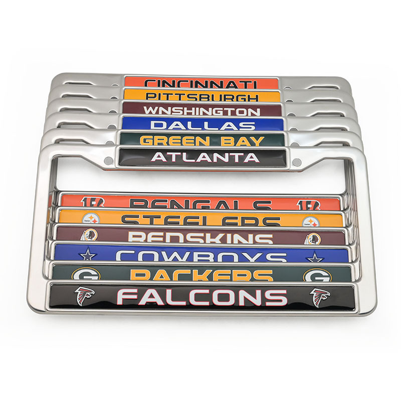 American size can be customized to design zinc alloy car license plate frame metal license plate cover plate cover