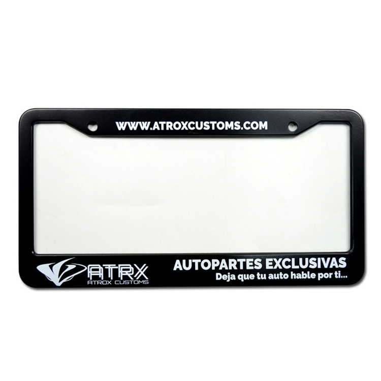 Plastic customized metal auto parts motorcycle license plate cover