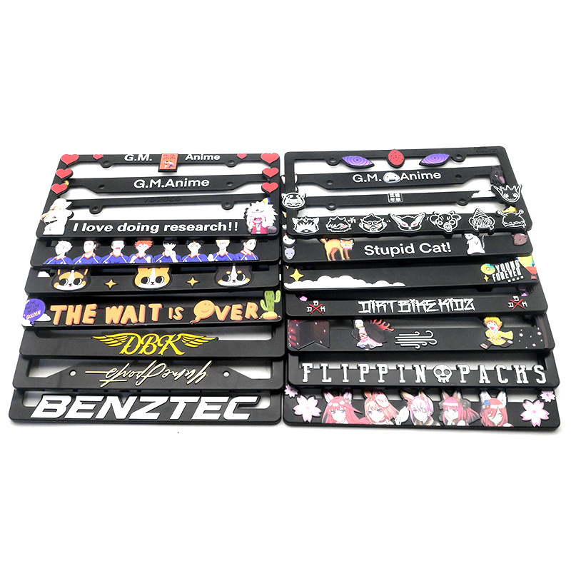 Plate Holder License Plate Frame Decorative Plastic for New Cars USA Cartoon Standard Decoration Custom Design UV Printing 60 G