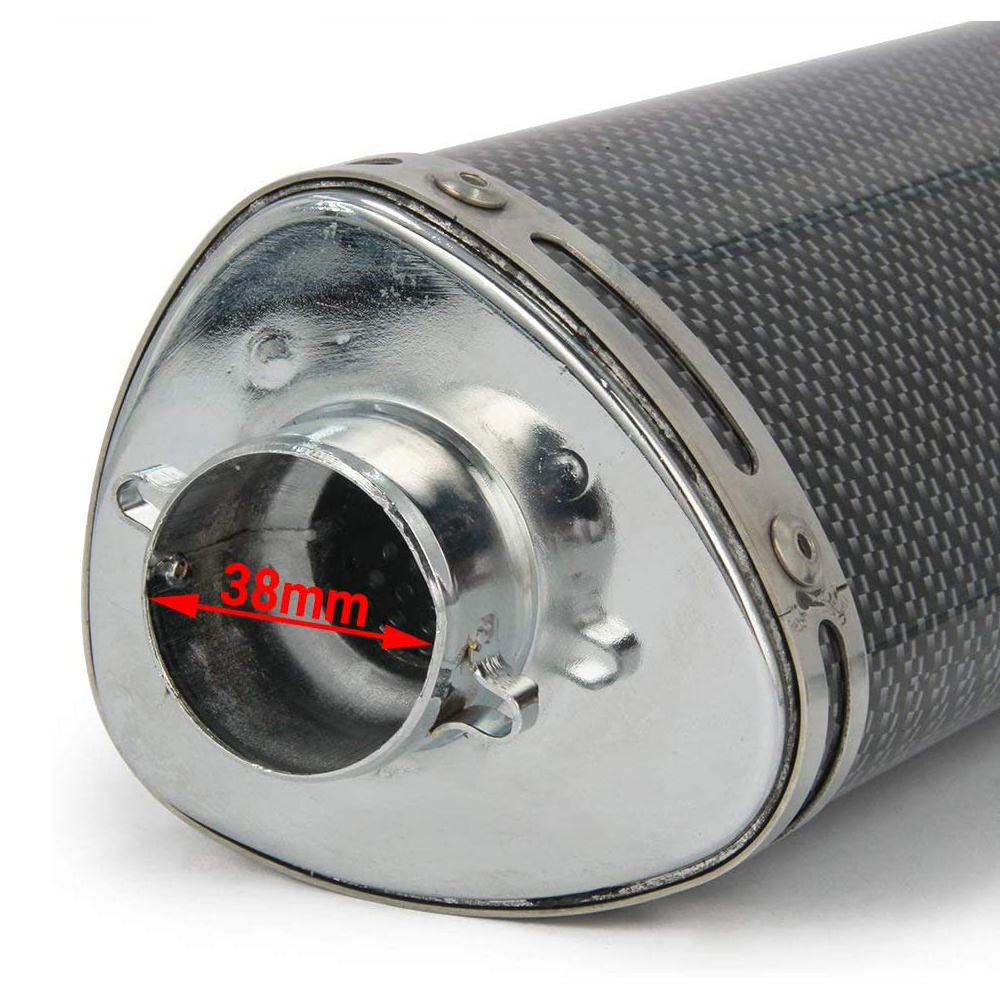 Universal motorbike car exhaust false turbos whistle Refit Single  exhaust tip muffler pipe steel with led light tail muffler ti