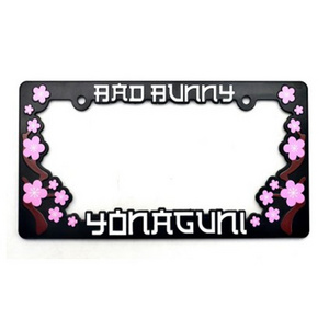 USA black plastic license plate frame cartoon decorative anime plastic plate holder custom license plate frames