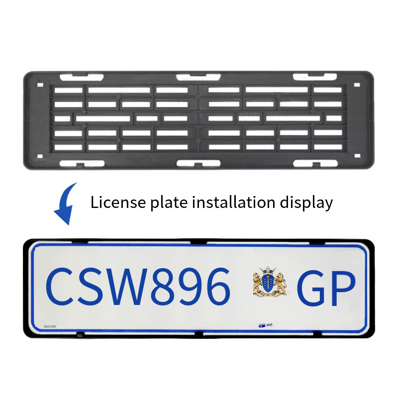 NEW European size 45*12.6cm  52*13cm Customizable Peruvian ABS PLASTIC Material License Plate metal Frame license plate cover