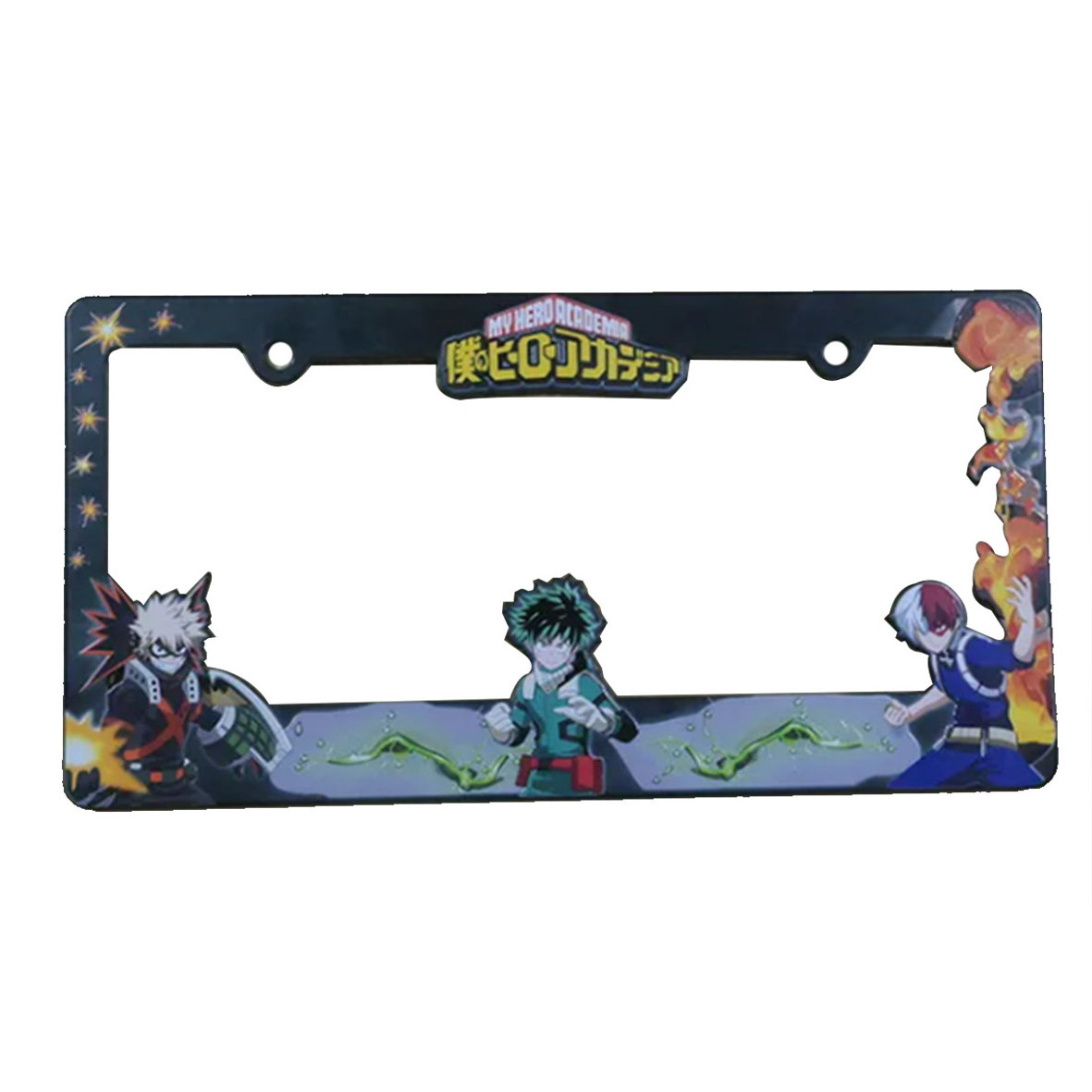 Hot plastic customizable black motorcycle license plate frame