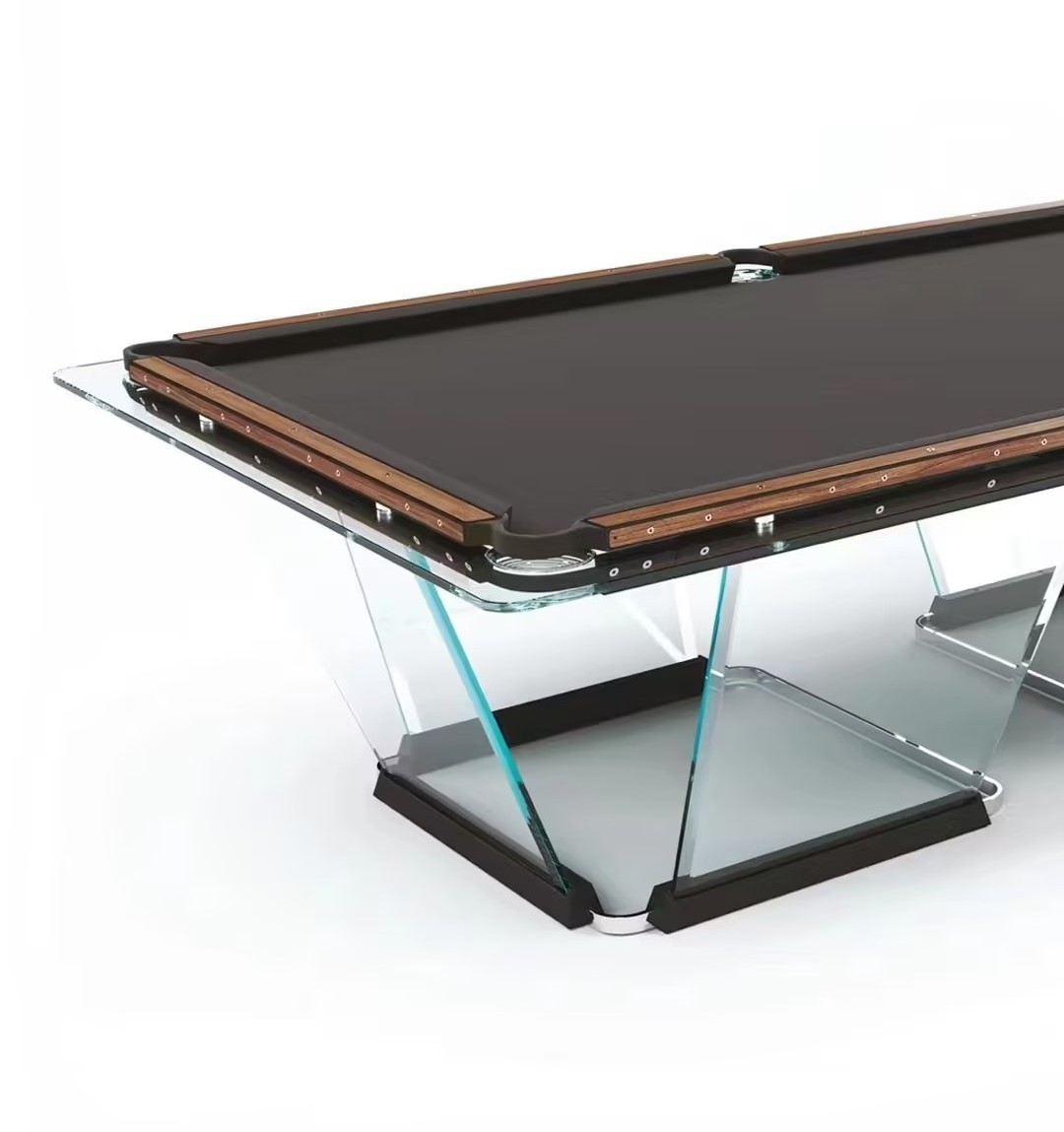 High-end customized private club villa crystal pool table tempered glass family adult pool table standard type