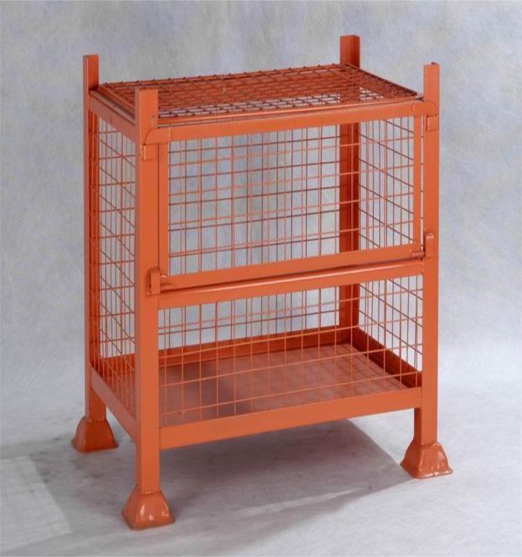 foldable steel pallet crate/storage collapsible metal box/bin