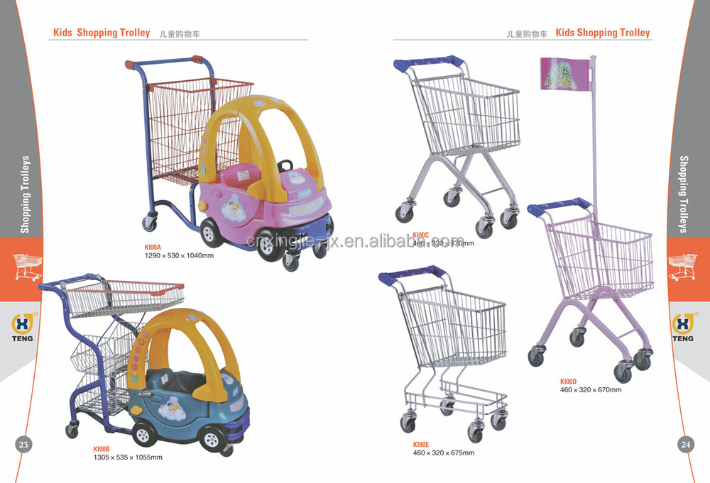 K100 Kids Retail Shopping Cart Supermarket Shopping Trolley for Child