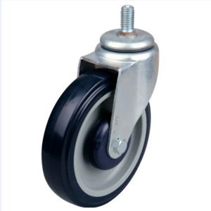 Industrial Medium Duty 5 inch Stem Elevator Castors Supermarket Shopping Trolley Cart PP/PU Caster Wheel