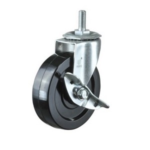 100mm Industrial Rubber Swivel Caster Wheel with  brake tool cabinet caster