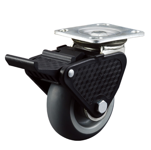 6inch industry heavy duty caster wheel swivel pu caster with brake plate caster