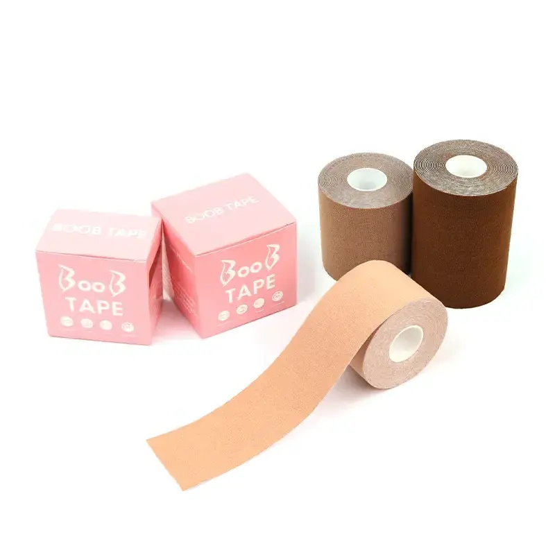 Natural Silica Gel Push Up Boob Tape Breathable Boob Tape With 2 Reusable Nipple Covers