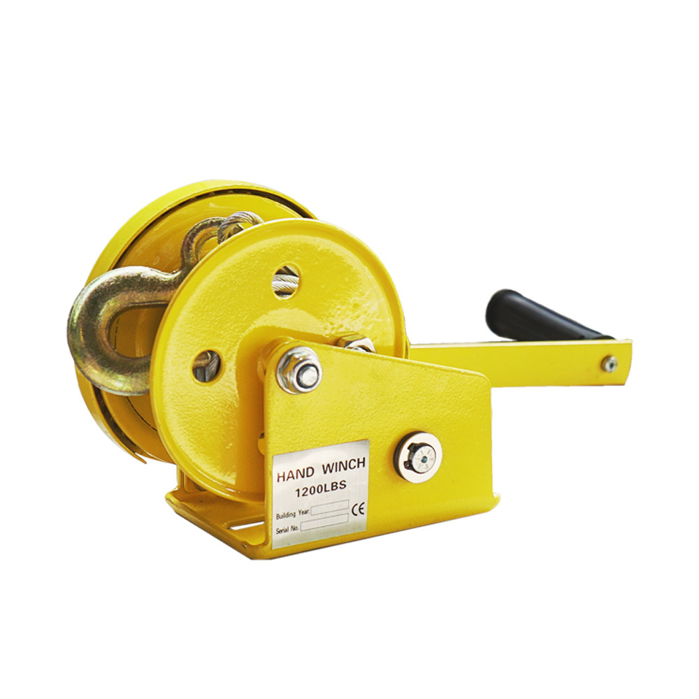 mini 1800lps self locking manual hand winch with 20M cable