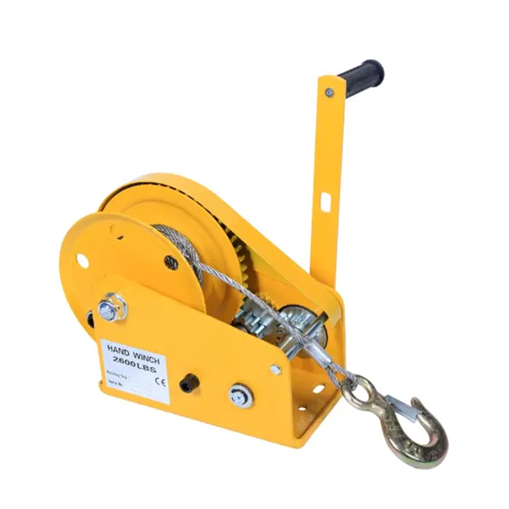 mini 1800lps self locking manual hand winch with 20M cable