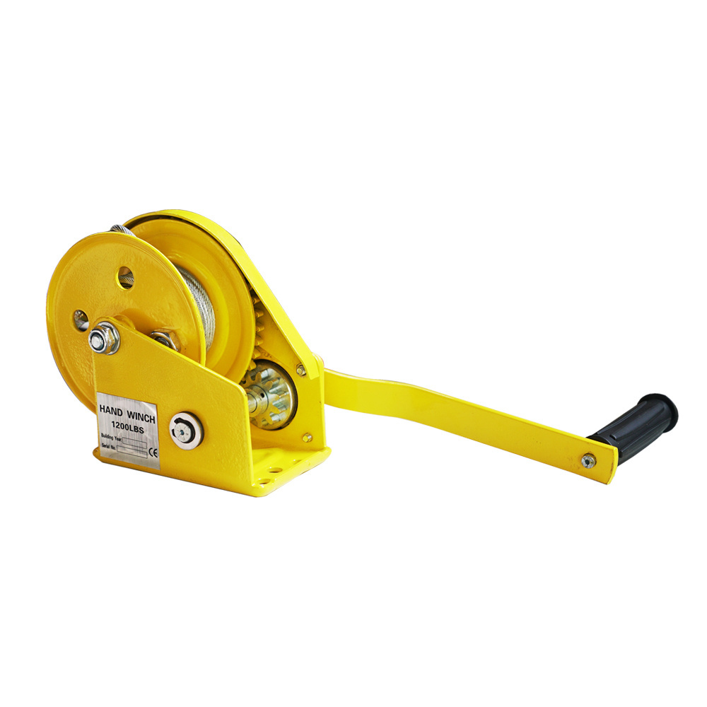 mini 1800lps self locking manual hand winch with 20M cable