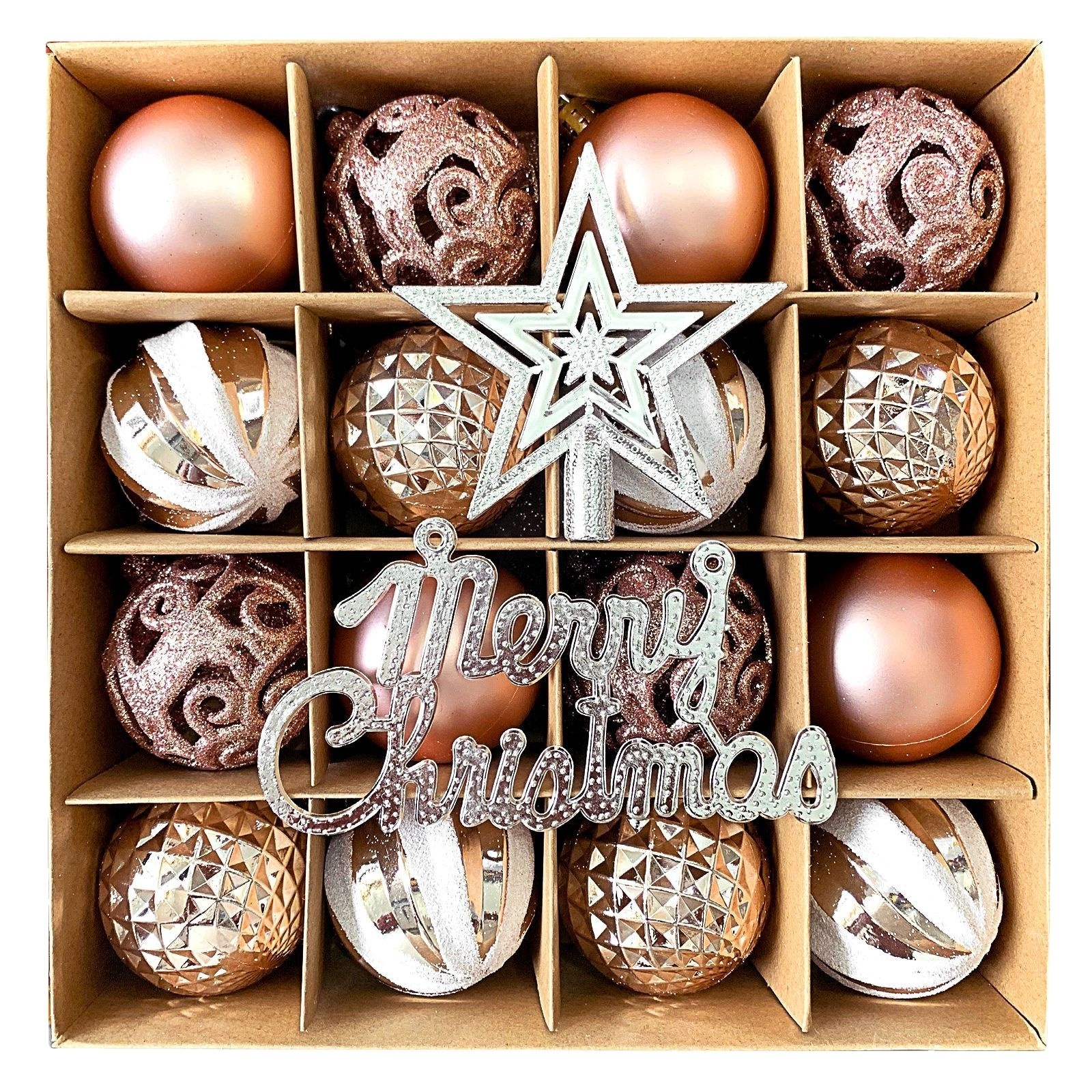 Christmas decoration 6cm electroplated plastic ball shaped painted Christmas ball gift Christmas tree pendant