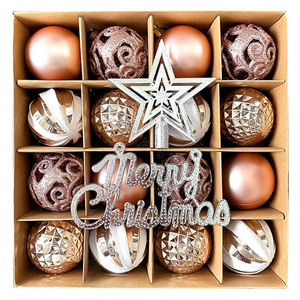 Christmas decoration 6cm electroplated plastic ball shaped painted Christmas ball gift Christmas tree pendant