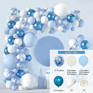 Frozen Blue Latex Balloons Arch Garland kit Snowflake Winter Wonderland Christmas Snow Princess Birthday Party Decorations