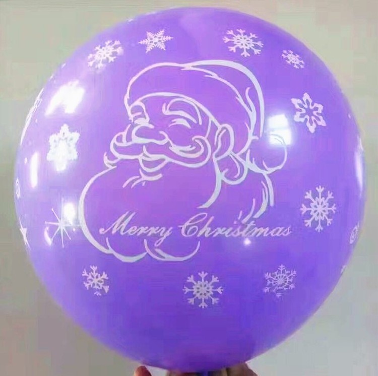 Manufacture in China Factory animal cartoon pattern santa claus logo 1.2 2g 12inch baloon/balloons for Christmas latex birthday