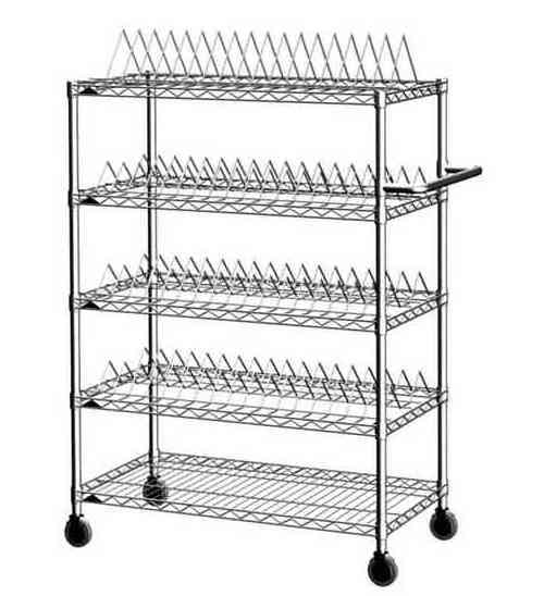 48 x 18 x 72 Inch Cheap 6 Layer Wholesale NSF Adjustable 550lbs Metal Chrome Shelving Unit Racks Garage Heavy Duty Wire Shelf