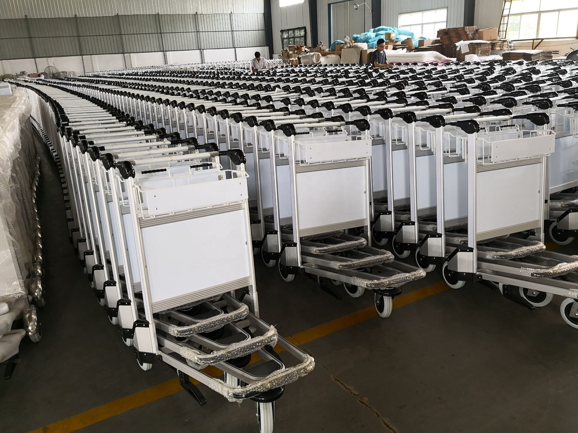 Factory Supply Aluminum Alloy Airport Luggage Trolley Hand Carts Airline Passenger Truck Airport Baggage Trolley Airport Cart