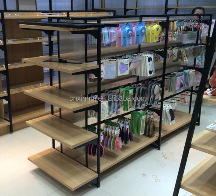 2018 latest style store supermarket wood gondola shelving,retail shop design gondola shelf,custom gondola rack