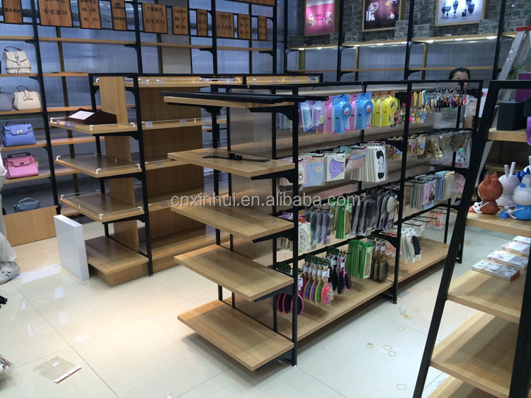 2018 latest style store supermarket wood gondola shelving,retail shop design gondola shelf,custom gondola rack