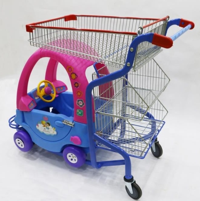 Supermarket baby/children/kids shopping trolley with toy cart